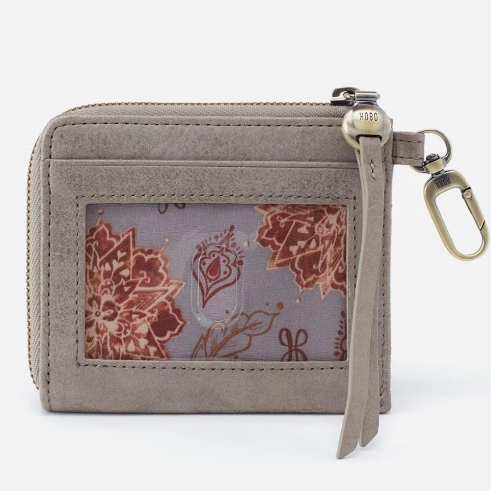 NWT New Hobo Flip Go Clip Wallet Granite Gold Metallic Leather Retired Rare